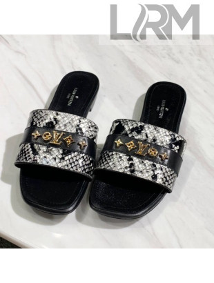 Louis Vuitton Revival Python Leather Monogram Studs Flat Slide Sandals 04 2021