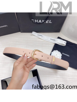 Chanel Calfskin Belt 3cm Nude 2021 83