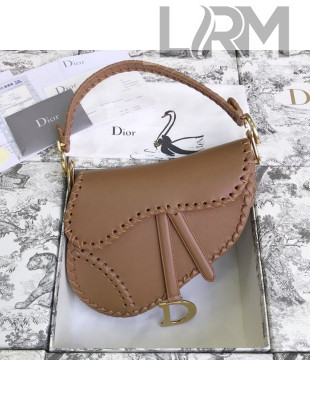 Dior Saddle Medium Bag in Braided Leather Brown 2019