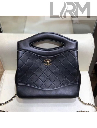 Chanel Lambskin Chanel 31 Mini Shopping Bag AS9196 Black 2019
