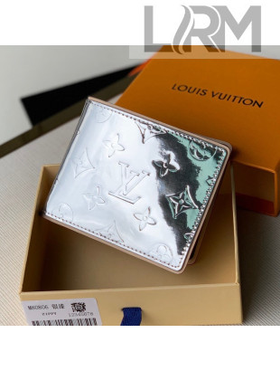 Louis Vuitton Slender Wallet in Monogram Mirror Canvas M80806 Silver 2021