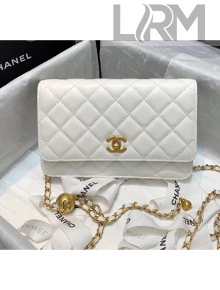 Chanel Metal Wallet on Chain WOC Bag AP1450 White 2020