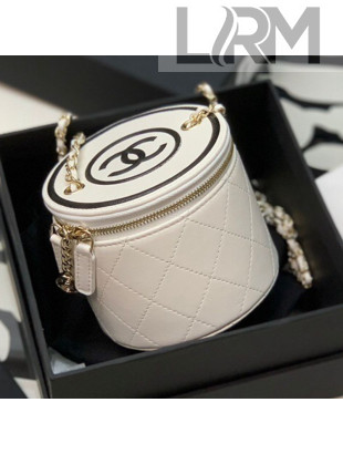 Chanel Lambskin Small Vanity Bag with Chain AP2193 White 2021
