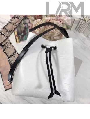 Louis Vuitton Epi Leather Neonoe Bucket Bag M53371 White/Black 2018