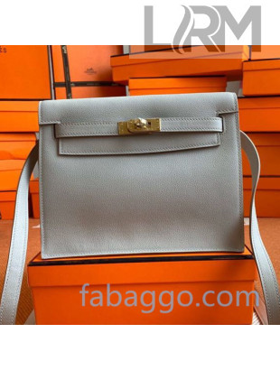 Hermes Kelly Danse Backpack in Evercolor Leather Pearly Grey/Gold 2020