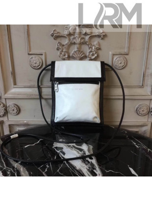 Balen Calfskin Phone Bag With Shoulder Strap White 2017