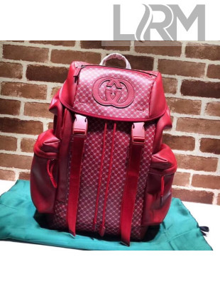 Gucci GG Leather Backpack 536413 Red