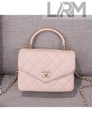 Chanel Small Flap Bag with Top Handle AS0625 Pink 2019