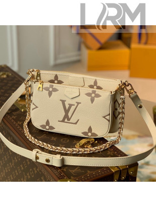 Louis Vuitton Gaint Monogram Leather Triple Shoulder Bag M45777 White/Beige 2021