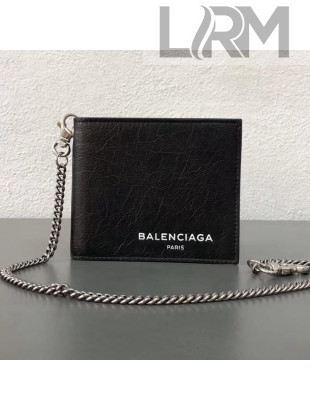 Balen...ga  Explorer Square Wallet with Chain Black 2018