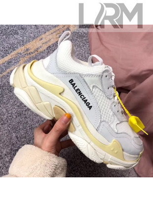 Balenciaga Triple S Sneakers White/Light Grey/Light Yellow