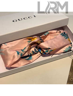 Gucci Flower Print Headband Pink 2019