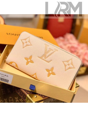 Louis Vuitton Gradient Monogram Leather Zippy Wallet M80402 Yellow 2021