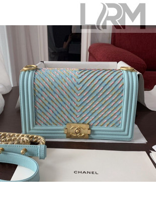 Chanel Boy Chanel Handbag A67086 Blue 2019