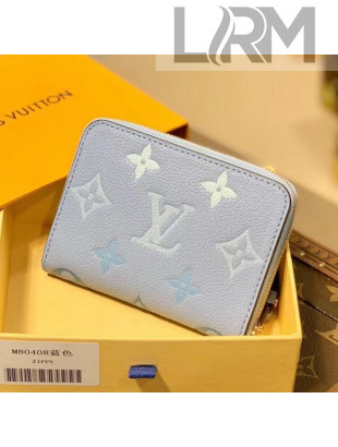 Louis Vuitton Gradient Monogram Leather Zippy Coin Purse Wallet M80408 Summer Blue 2021
