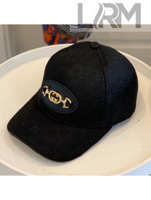 Gucci Canvas Baseball Hat with Horsebit Black 2021