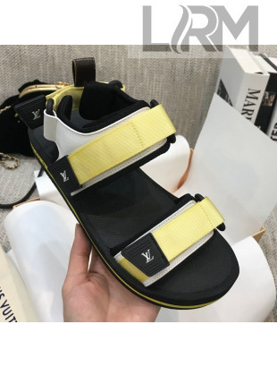 Louis Vuitton Arcade Flat Strap Sandal Yellow 2021