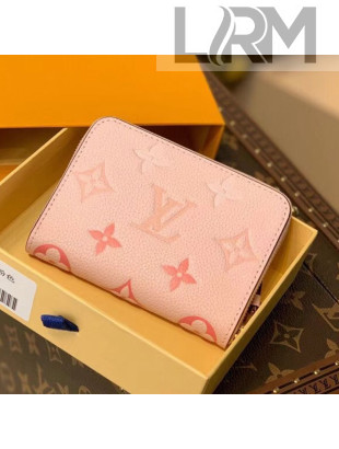 Louis Vuitton Gradient Monogram Leather Zippy Coin Purse Wallet M80408 Pink 2021