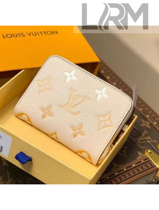 Louis Vuitton Gradient Monogram Leather Zippy Coin Purse Wallet M80408 Yellow 2021