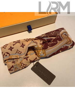 Louis Vuitton Monogram Belt Print Headband Beige 2019