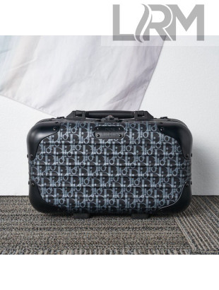 Dior x Rimowa Hand Case Luggage Travel Bag in Black Dior Oblique Aluminum 2020