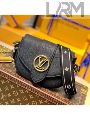 Louis Vuitton LV Pont 9 Soft PM Bag in Grained Calfskin M58727 Black 2021