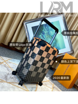 Louis Vuitton Horizon 55 Luggage Travel Bag in Orange Damier Graphite Canvas N20021 2020