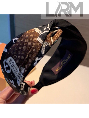 Louis Vuitton Monogram Fabric Headband Black 2019