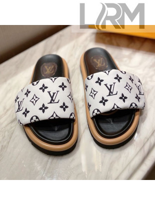 Louis Vuitton Pool Pillow Comfort Monogram Nylon Slide Sandals White 2021
