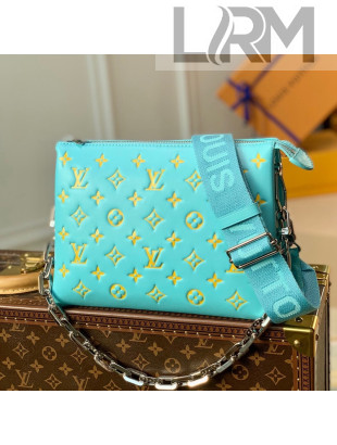 Louis Vuitton Coussin PM Bag in Monogram Leather M57790 Water Blue 2021