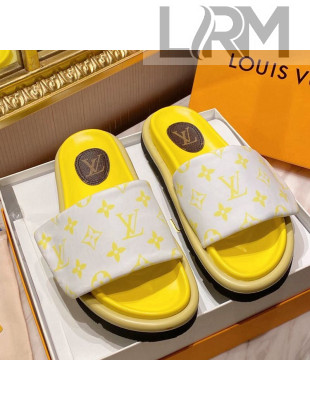 Louis Vuitton Pool Pillow Comfort Monogram Nylon Slide Sandals Yellow 2021