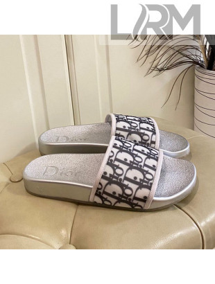 Dior Oblique Flat Slide Sandals White 2021 (For Women and Men)