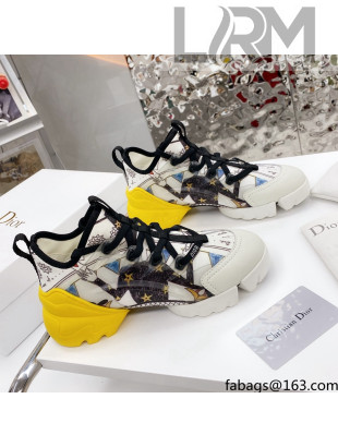 Dior D-Connect Sneaker in Printed Technical Fabric DS34 2021