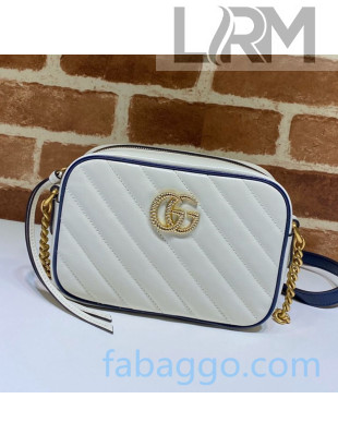 Gucci GG Diagonal Marmont Mini Bag 448065 White 2020