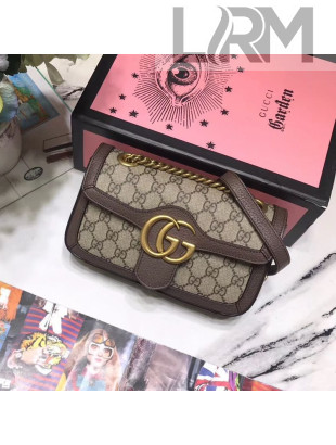 Gucci GG Leather Marmont Matelassé Mini Bag ‎446744 Beige/Brown 2019