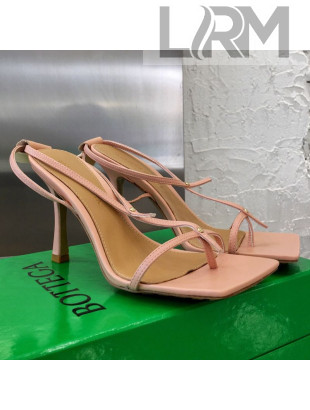 Bottega Veneta Stretch Lambskin Strap Sandals 9cm Pink 2021 11