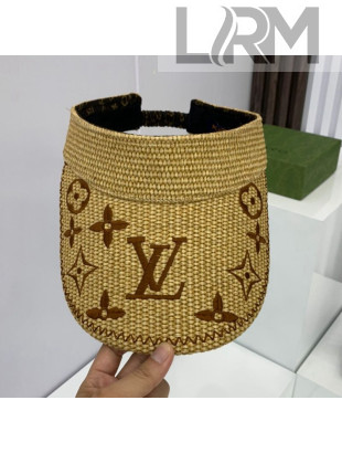 Louis Vuitton Monogram Raffia Visor Hat Khaki 2021