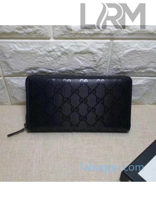 Gucci Men's GG Leather Zippy Wallet 307987 Black 2020
