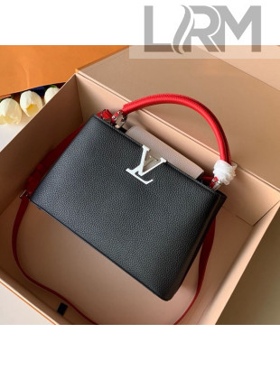 Louis Vuitton Capucines PM Top Handle Bag M53678 Black/Red 2019