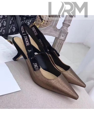 Dior J'Adior Heel 6.5cm Slingback Pump Gold 2019