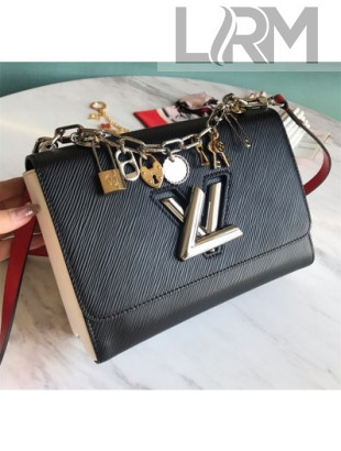 Louis Vuitton Love Lock Charms Twist MM in Epi Leather M52894 Black 2019