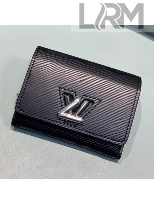 Louis Vuitton Twist XS Epi Leather Flap Wallet M63322 Black 2019