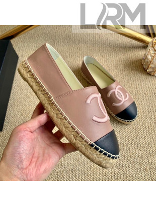 Chanel Leather Embroidered CC Espadrilles Pink 2020