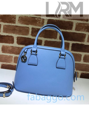 Gucci Leather Top Handle Bag 449662 Blue 02 2020