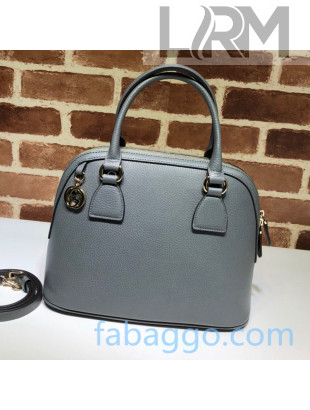 Gucci Leather Top Handle Bag 449662 Grey 2020