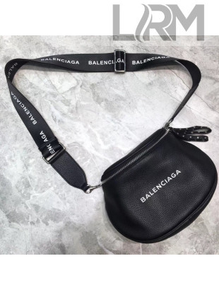 Balen...ga Calfskin Everyday Strap Crossbody Bag Black 2018