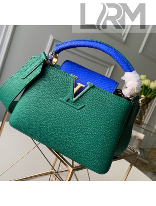 Louis Vuitton Capucines Mini with Python Skin Top Handle Bag Green 2019