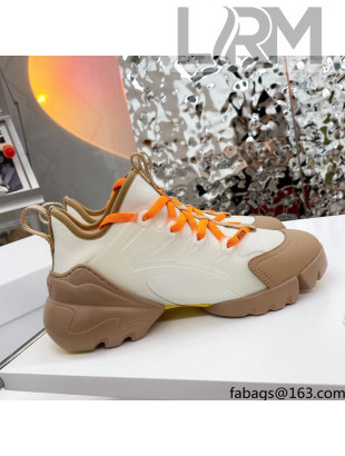 Dior D-Connect Sneaker in Technical Fabric DS20 White/Apricot 2021