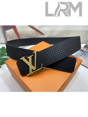Louis Vuitton Damier Calfskin Belt 4cm with LV Buckle Black/Gold 2021