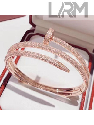 Cartier Juste un Clou Triple Crystal Bracelet Rose Gold 
